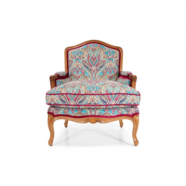 Louis XV Style Floral Accent Chair